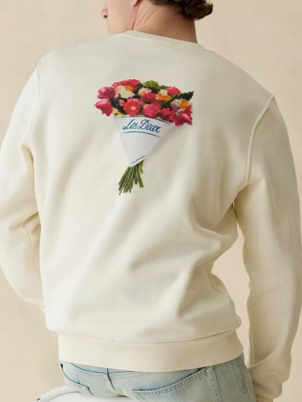 NEW!!! Les Deux Bouquet Graphic Crew Neck Sweatshir